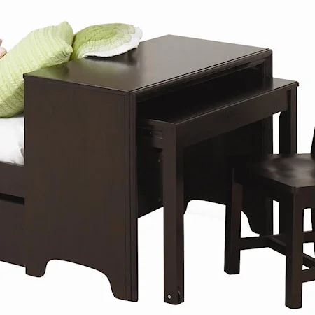 Contemporary Table Desk with Pull-Out Drawer Storage